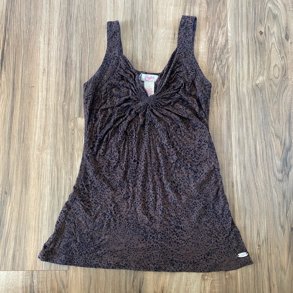 Candies Brown Animal Print tank top